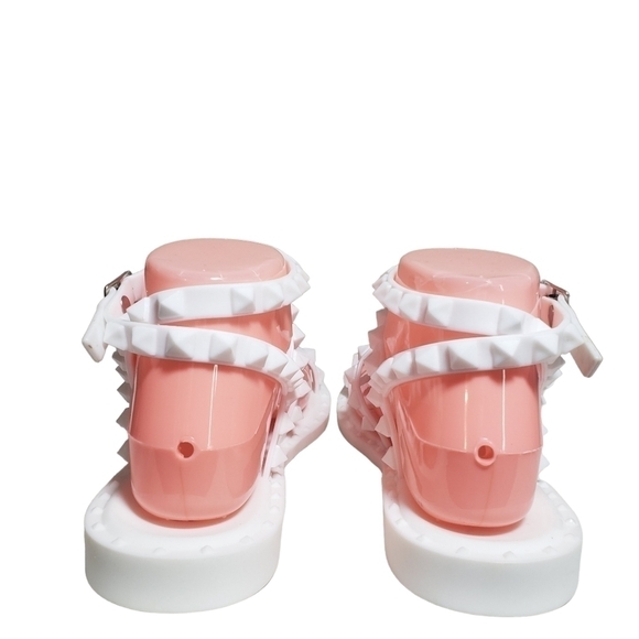 Steve Madden Travel-J White Studded Flat Jelly Sandals Sz 5, 7, 8, 9 - Picture 5 of 8